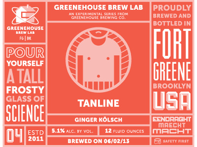 Tanline beer icon label packaging sunburn torso typography