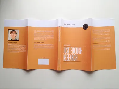 A Book Apart cover redux, paper prototype black orange white