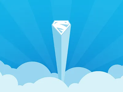 Man Of Steel flat graphic design icon illustration illustrator logo man of steel simple superman