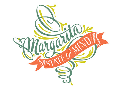 Margarita State Of Mind design drawing lettering type typography vector