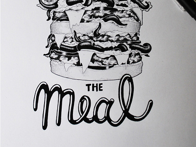 Enjoy the meal illustration typography