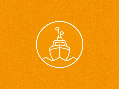 Boat icons illustration poster print wedding