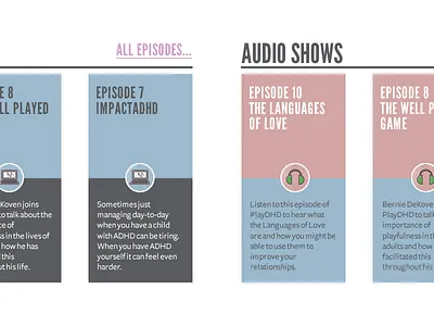 Episodes comp ui ui design