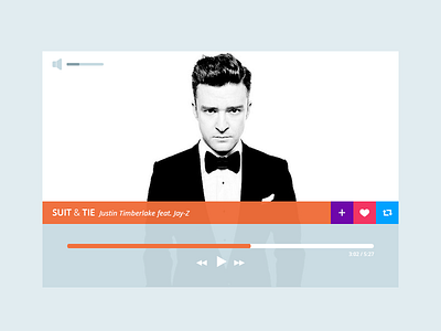 Music Player Widget flat flat ui minimal music music player photoshop ui widget