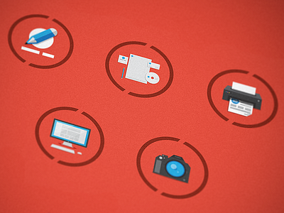 Flat icons set flat icon identity logo michalkulesza michał kulesza portfolio print set vector web design