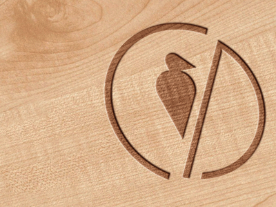 Wood + Woodpecker birds branding designer interior logo modern wood