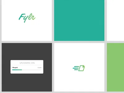 Fylr app file share flat minimal ui ux