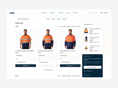 Reali app clothes customization desktop house print ui ux