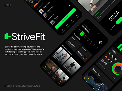 Fitness app for workout tracking & live streaming app design graphic design mobile app ui