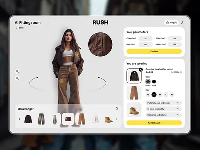 🛍️Product Design for the fashion e-commerce | Hyperactive cart clean clothes colors concept design e commerce fashion fitting graphic design hyperactive platform product design shopify shopping ui ui design ux ux design web design