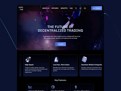 Trading Platform Landing Page blockchain branding crypto cryptocurrency defi exchange finance fintech investmen landing page money platform responsive layout saas sturtup trading ui ux uxui web design