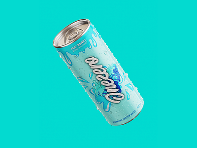 ONEZERO — Sparkling Canned Water (Fizz Berry) 3d aesthetic aesthetic design beverage blue blue raspberry branding design designer drink energy freelancedesigner freelancegraphicdesigner graphic design logo packaging packaging design protein raspberry water