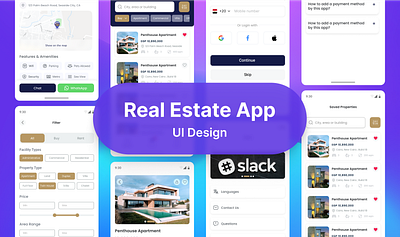 Real Estate App - UI Design app design figma product design product designer property real estate ui ui ux uiux ux