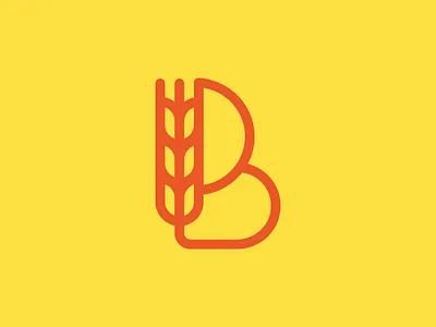 Letter B Wheat (Logo For Sale) b bakery brand branding company design farm food graphic design identity letter b logo minimal modern nature pastry simple wheat