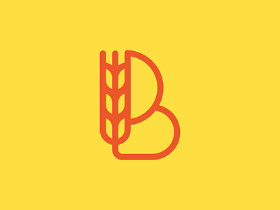 Letter B Wheat (Logo For Sale) b bakery brand branding company design farm food graphic design identity letter b logo minimal modern nature pastry simple wheat