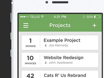 Projects - Redesign flat ios iphone mobile