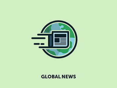 Global News blog brand earth globe idenitity logo media news world