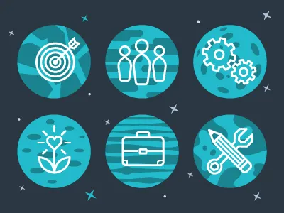 Line Icons flat hatchers icons illustration line planet space vector