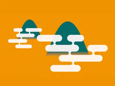 Chinese mountains asia cloud illustration mountain vector