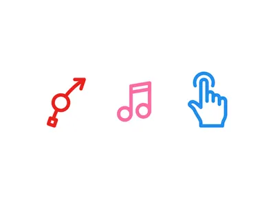 Icons for lecture animation audio icon illustration interaction interactivity lecture movement pictogram presentation sound