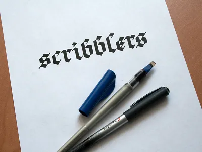 Work on Scribblers logo calligraphy calligraphy and lettering artist calligraphy artist calligraphy logo et lettering evgeny tkhorzhevsky font hand lettering logo lettering artist lettering logo logo type
