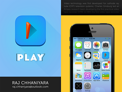 Play flat ios ios7 minimal movie phone play video