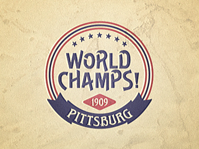 World Champs! baseball illustration illustrator pittsburgh type typography wood