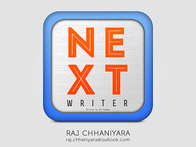 Next Writer apple document flat icon ios minimal next word writer