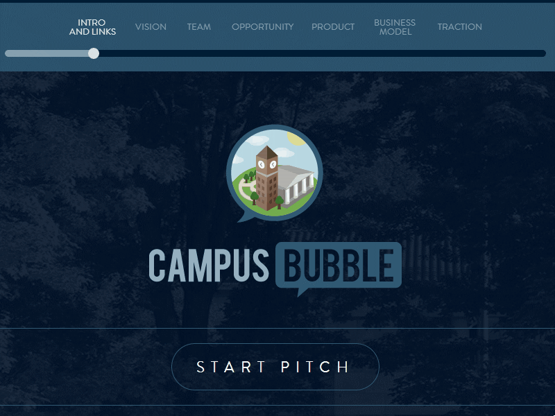 Investor pitch deck application deck html5 investor pitch scroll