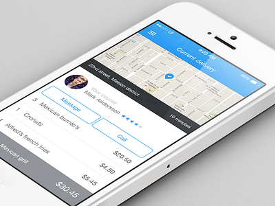 Delivery app for iOs app blue delivery helvetica neue ios7