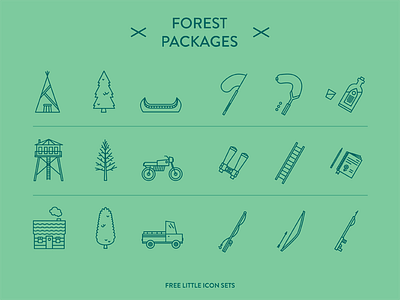 Forest Packages - Little icon sets free graphic design icon icon design illustration picto sets