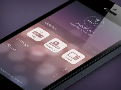 AudioGrid Application application audio flat design interface ios ios7 design iphone iphone app mobile mobile template phone phone ui