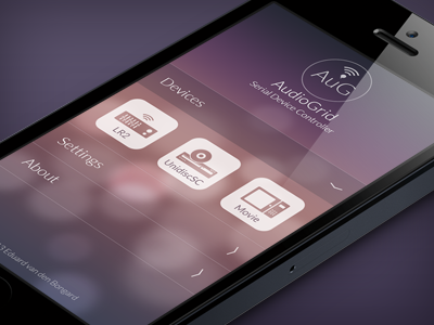 AudioGrid Application application audio flat design interface ios ios7 design iphone iphone app mobile mobile template phone phone ui