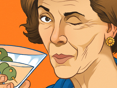 Lucille arrested development bluth color digital ink jessica walter lucille martini wink