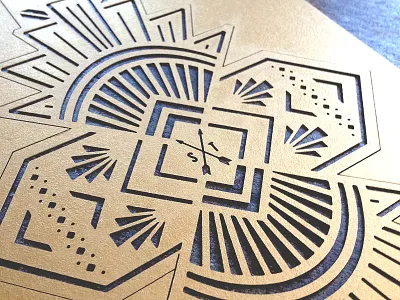 That's a Wrap art deco belly band gatsby gold invitation laser cut stationery wedding