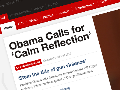 CNN.com Re-design – WIP re design web wip