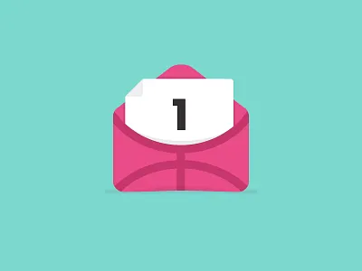Dribble Invite basketball clean dribbble envelop flat invite join logo minimal