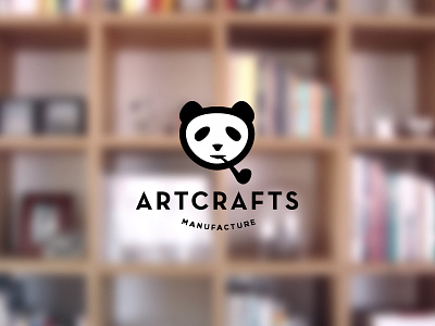 ArtCrafts Manufacture bamboo bear contemporary furniture logo logotype manufacture panda pipe smoking wood