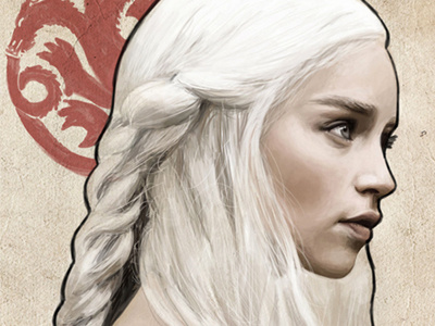 Khaleesi daenerys daenerys targaryen digital digital painting khaleesi painting realism