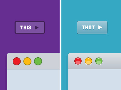 This or That apple button flat design mac skeuomorphism ui user interface