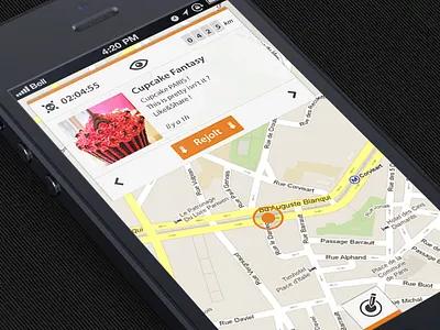 Concept App info app buttons concept design flat info ios iphone map ui ux white