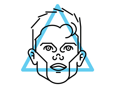 ▵ geometric illustration portrait triangle