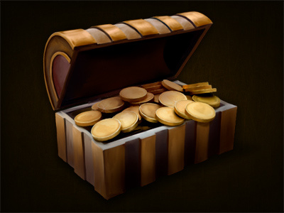 Chest chest coins game icon money old