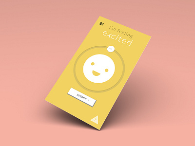 Mobile App Mood Screen Revised app button flat generator ios mobile mood mood tracker smile yellow