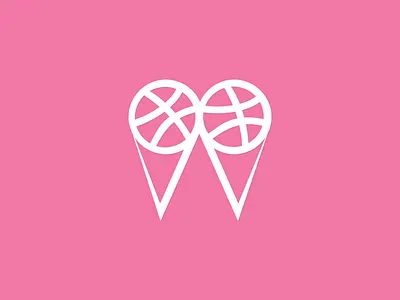 Meant to be Shared cone double dribbble ice cream icon