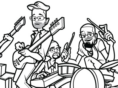 Russell Gunn band bass drummer funk jam jazz keyboard soul