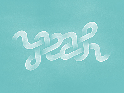 YEAH ambigram ambigram blue letters logo typography yeah