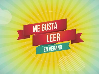 Me gusta leer en verano reading summer sunny