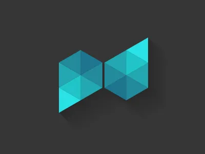 Probably final version blue flat logo long long shadows shadow