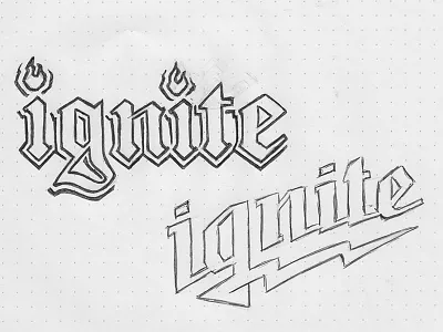 Ignite Sketches hand drawn lettering handlettering lettering